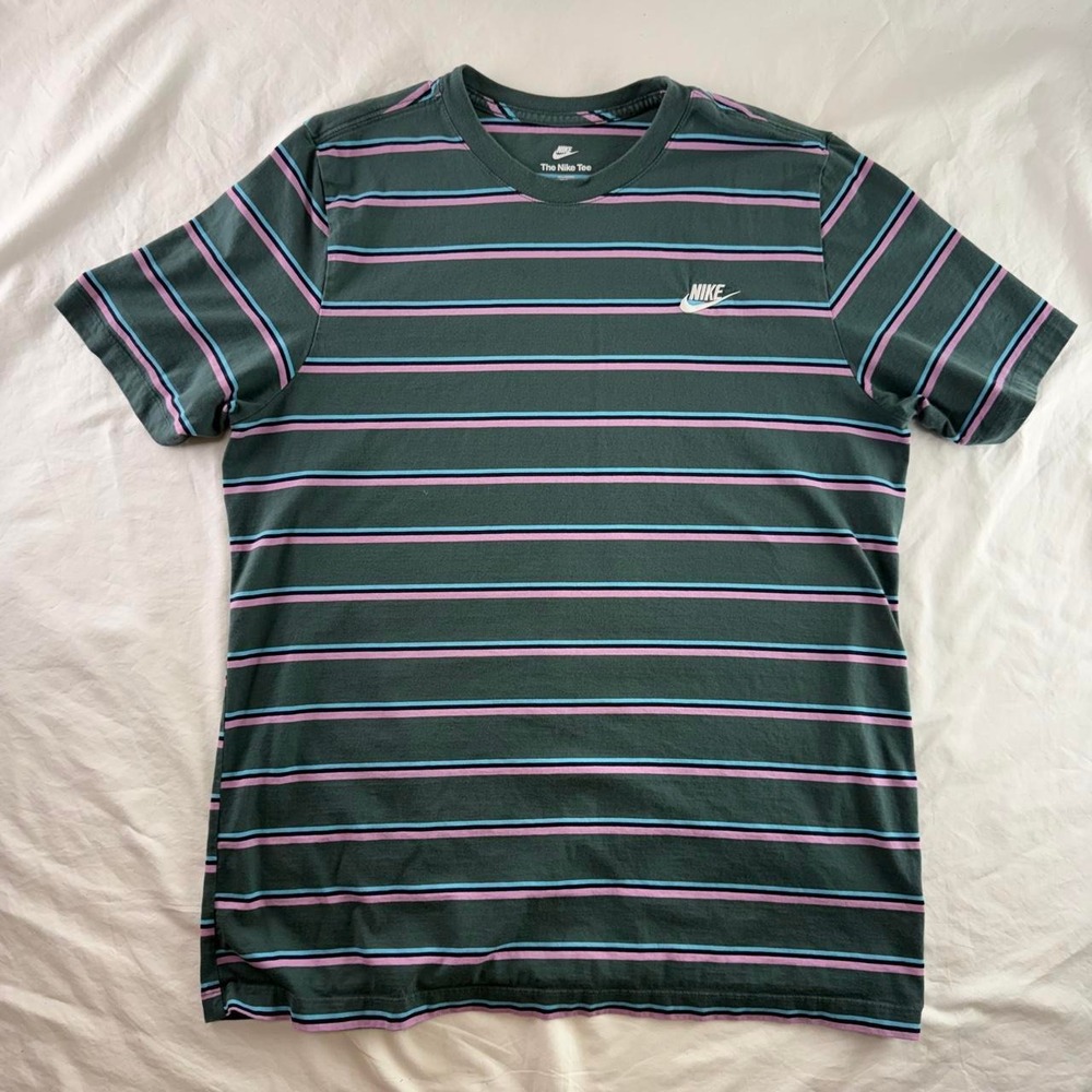 Nike The Nike Tee Retro Striped Shirt Mens XL Skater Indie Casual